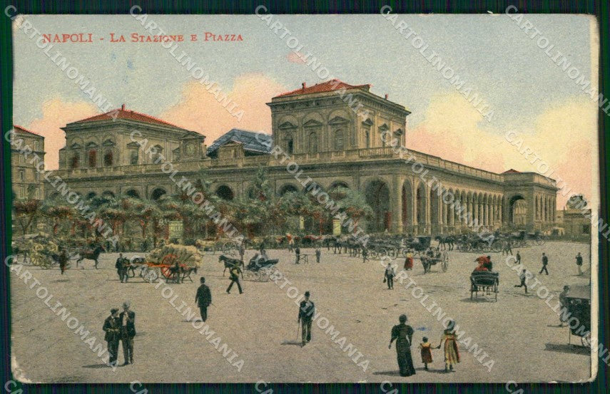Napoli Città Piazza Stazione cartolina MX5920 – fronte