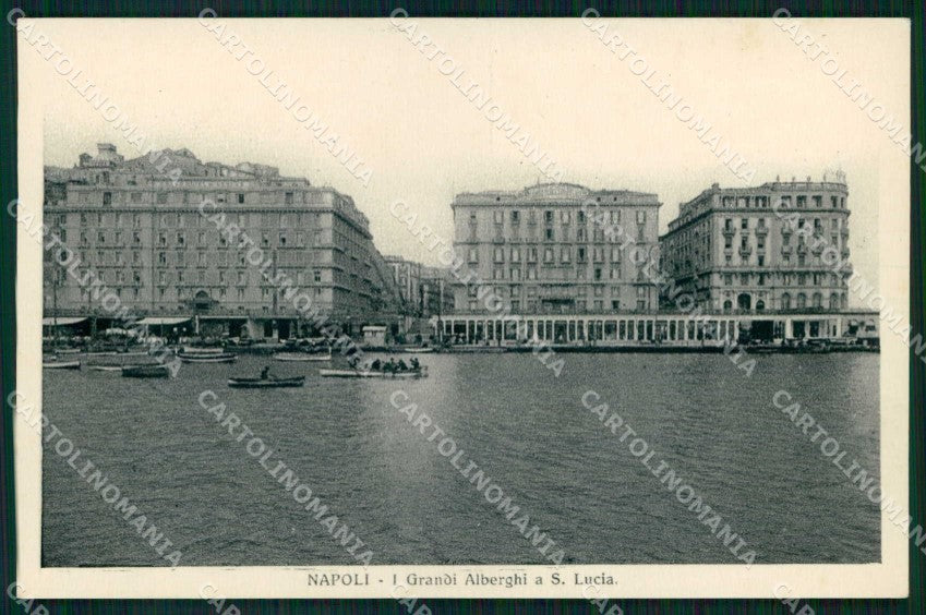 Napoli Città Grandi Alberghi Santa Lucia cartolina MX5922 – fronte