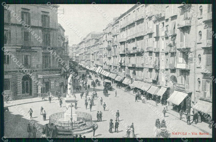 Napoli Città Via Roma Tramway cartolina MX5923 – fronte