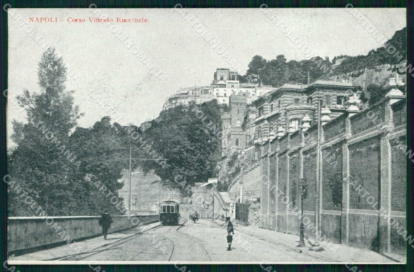 Napoli Città Corso Vittorio Emanuele Tram cartolina MX5926 – fronte