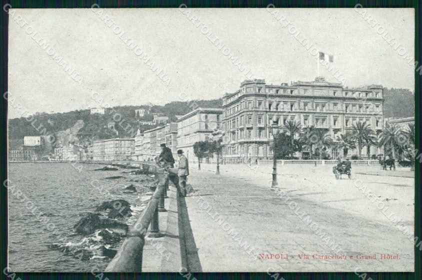 Napoli Città Via Caracciolo Grand Hotel cartolina MX5929 – fronte