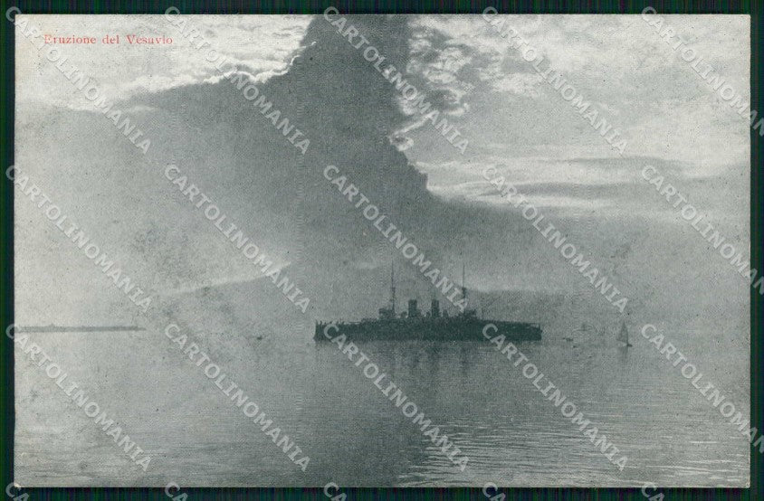 Napoli Città Eruzione Vesuvio cartolina MX5932 – fronte