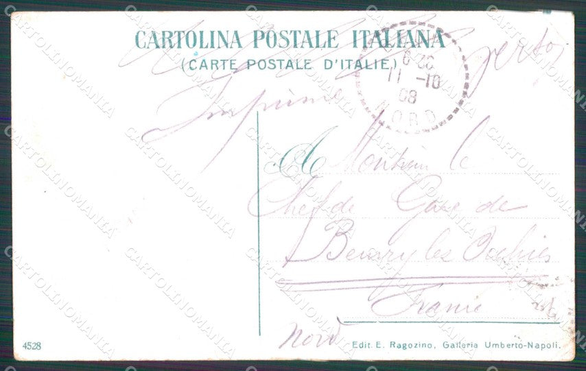 Napoli Città Gradoni Chiaia Ragozino 4528 PIEGHE cartolina MX5940 – retro