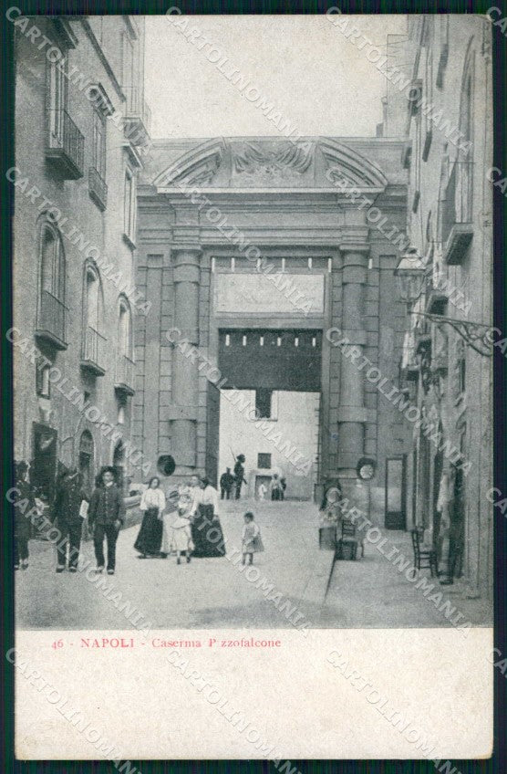 Napoli Città Caserma Pizzofalcone Militari Bersaglieri cartolina MX5941 – fronte