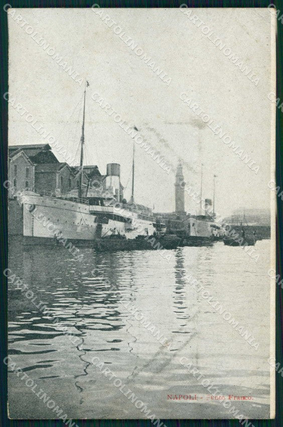 Napoli Città Punto Franco Barche cartolina MX5943 – fronte