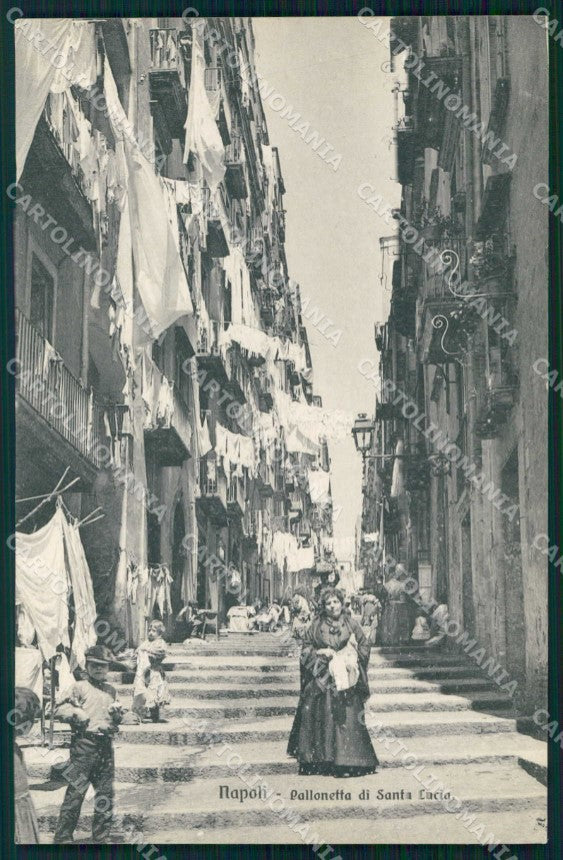 Napoli Città Pallonetto Santa Lucia Brunner 8492 cartolina MX5956 – fronte