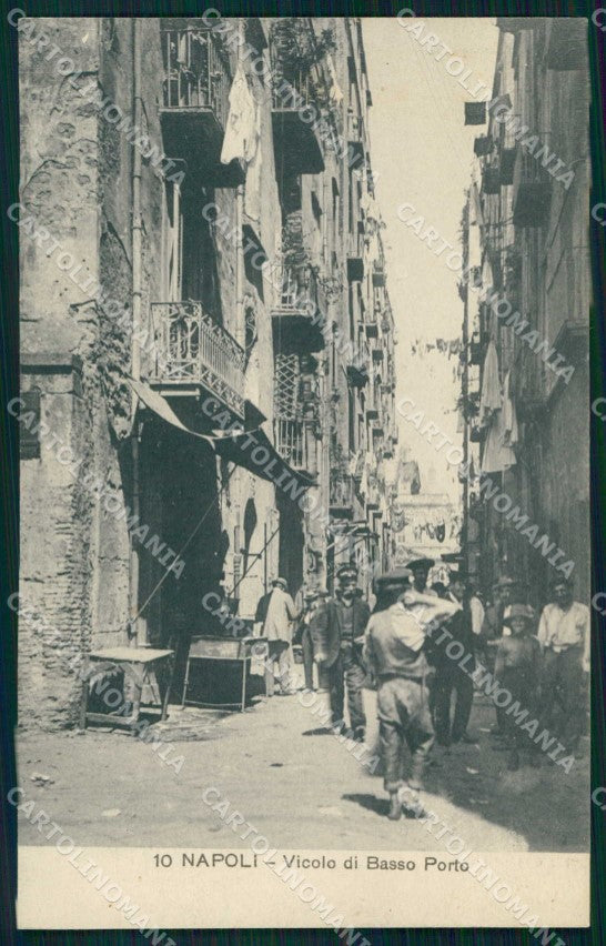 Napoli Città Vicolo Basso Porto Ragozino 10 cartolina MX5964 – fronte