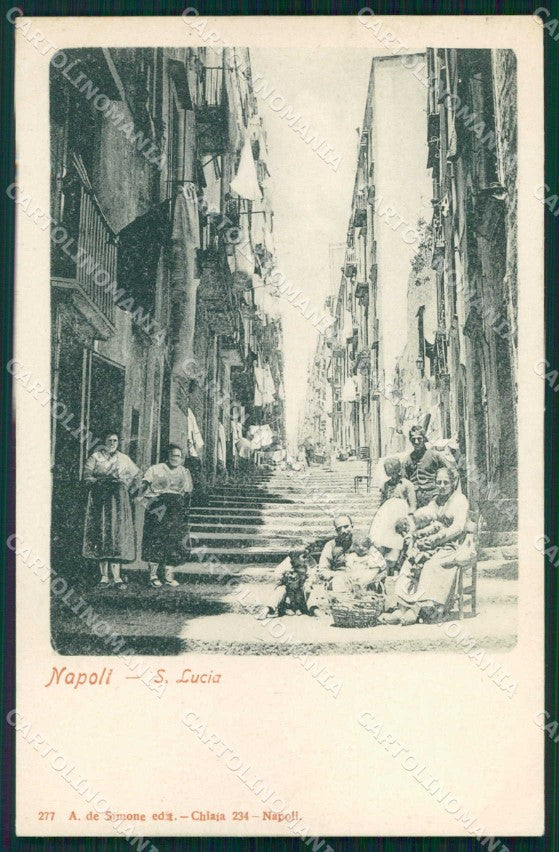 Napoli Città Santa Lucia cartolina MX5966 – fronte