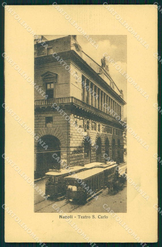 Napoli Città Teatro San Carlo Tram Alterocca 2176 cartolina MX5976 – fronte