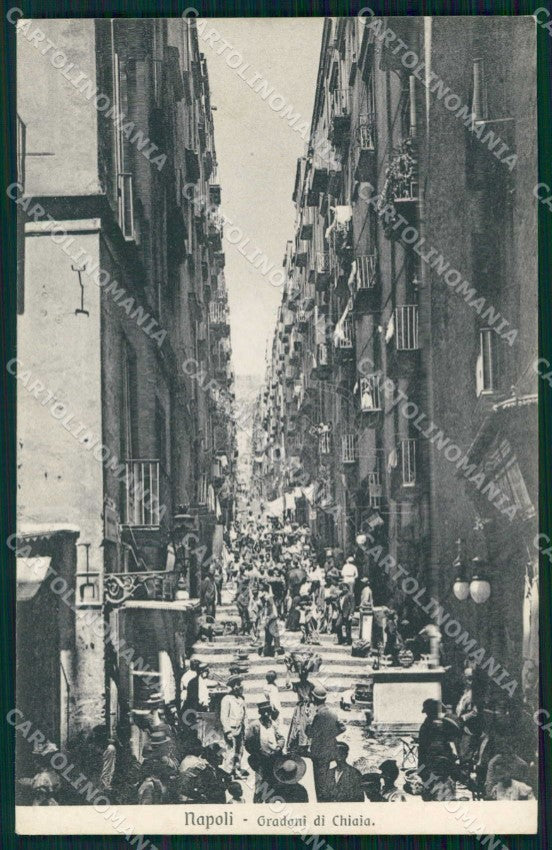 Napoli Città Gradoni Chiaia Brunner 10634 cartolina MX5984 – fronte