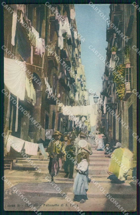 Napoli Città Pallonetto Santa Lucia Brunner 10693 cartolina MX5996 – fronte
