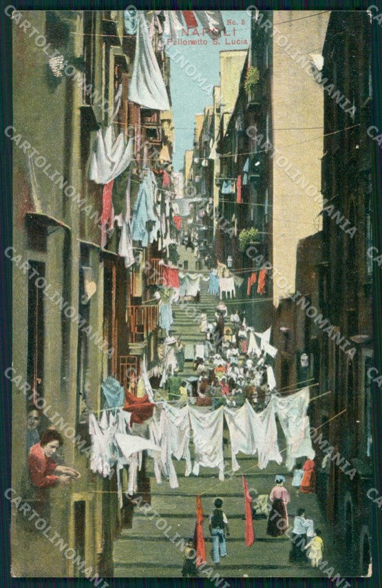 Napoli Città Pallonetto Santa Lucia cartolina MX6001 – fronte