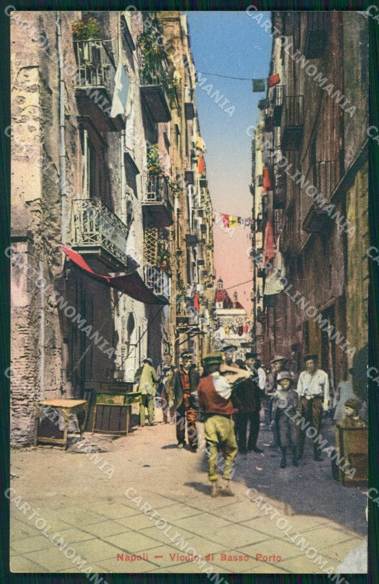 Napoli Città Vicolo Basso Porto Ragozino 21 cartolina MX6004 – fronte