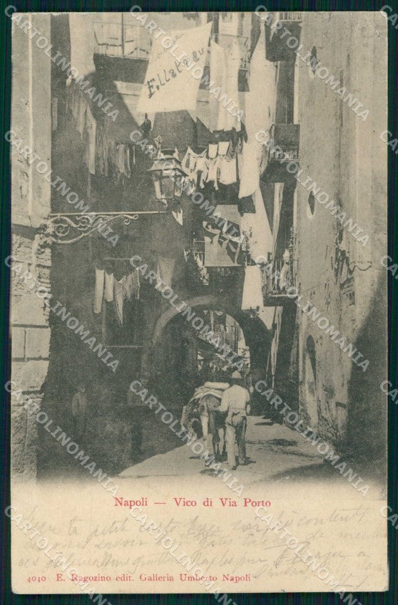 Napoli Città Vico Via Porto Ragozino 4040 cartolina MX6023 – fronte