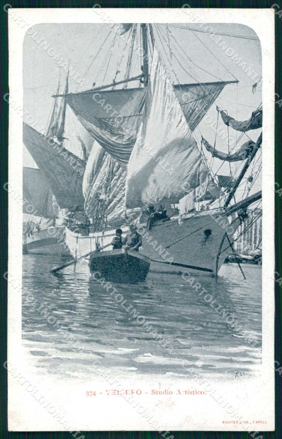 Napoli Città Veliero Studio Artistico Richter 374 cartolina MX6026 – fronte
