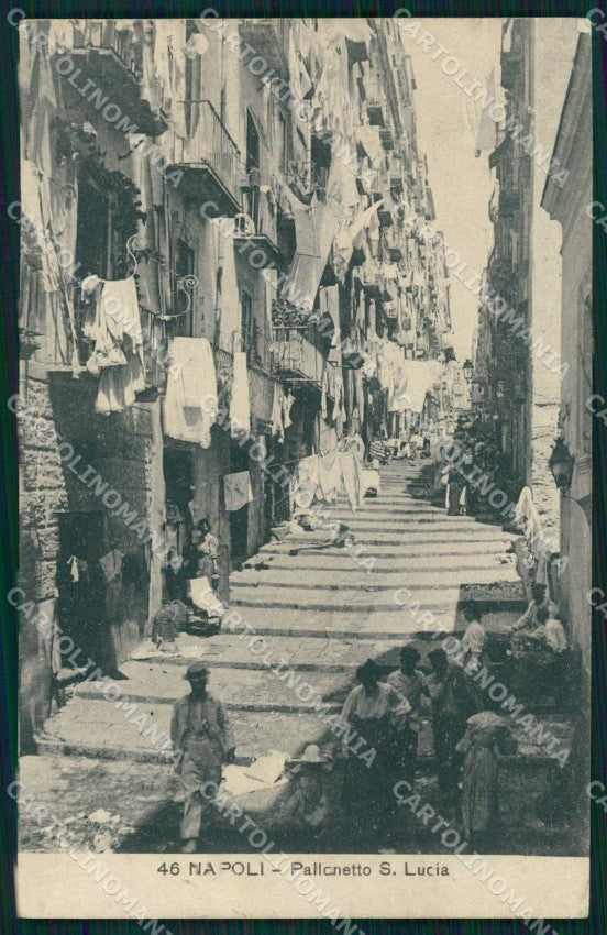Napoli Città Pallonetto Santa Lucia Ragozino 46 PIEGHINA cartolina MX6034 – fronte