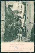Napoli Città Vico Via Porto Ragozino 4040 PIEGHINA cartolina MX6035 – fronte