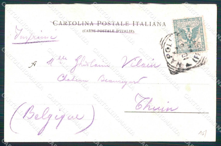 Napoli Città Vico Via Porto Ragozino 4040 PIEGHINA cartolina MX6035 – retro
