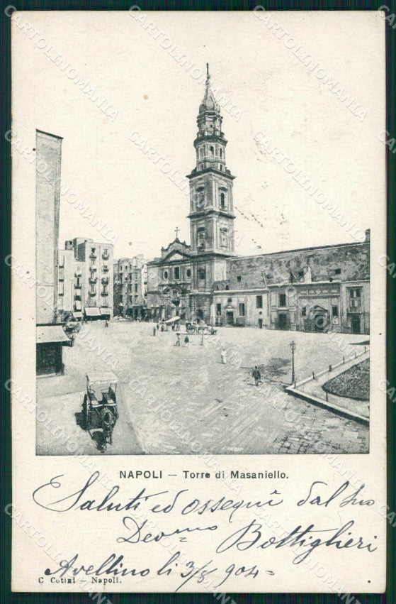 Napoli Città Torre Masaniello cartolina MX6038 – fronte