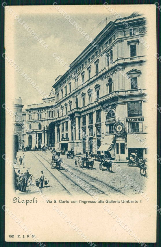 Napoli Città Via San Carlo Ingresso Galleria Umberto I Ragozino cartolina MX6040 – fronte