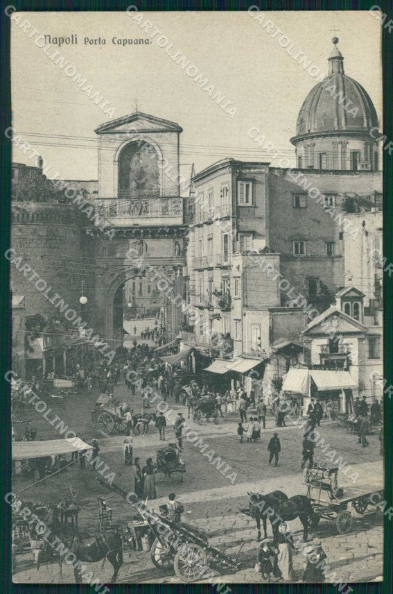 Napoli Città Porta Capuana Brunner 8139 PIEGHINA cartolina MX6049 – fronte