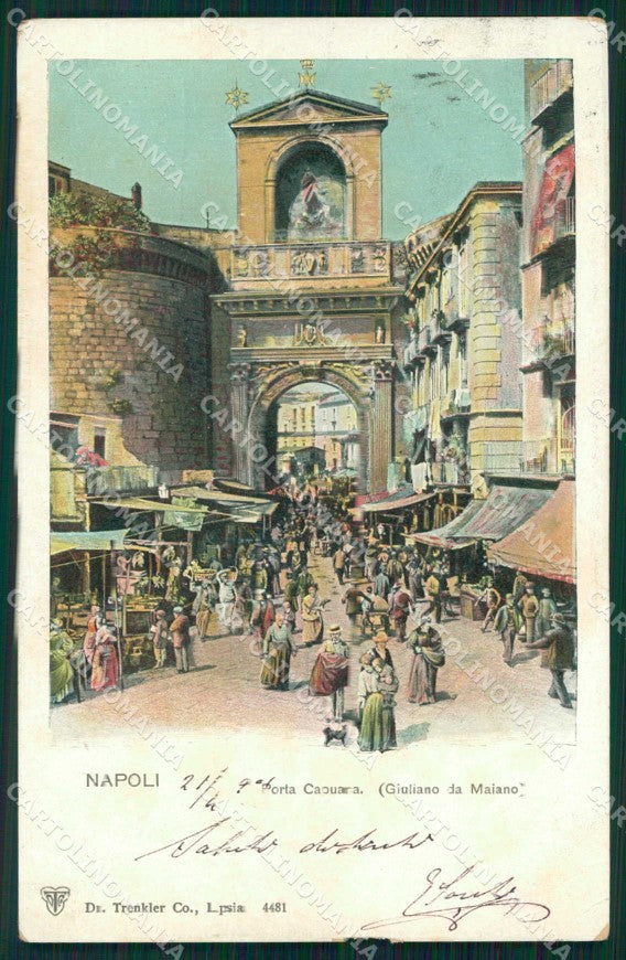 Napoli Città Porta Capuana Giuliano Maiano Trenkler 4481 cartolina MX6053 – fronte