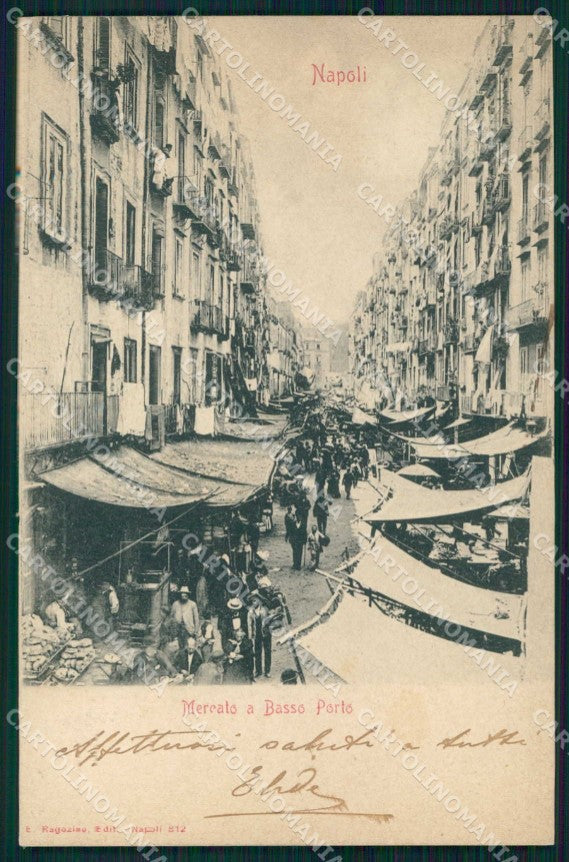 Napoli Città Basso Porto Mercato Ragozino 812 cartolina MX6054 – fronte