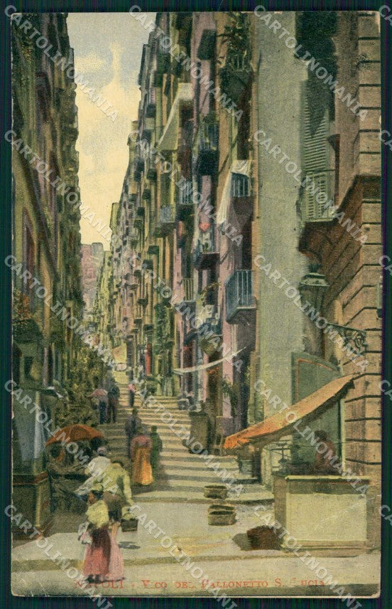 Napoli Città Pallonetto Santa Lucia PIEGA cartolina MX6060 – fronte