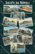 Napoli Città Saluti da Monumenti Eruzione Vesuvio cartolina MX6069 – fronte