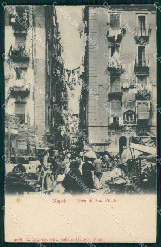 Napoli Città Vico Via Porto Ragozino 4078 cartolina MX6070 – fronte