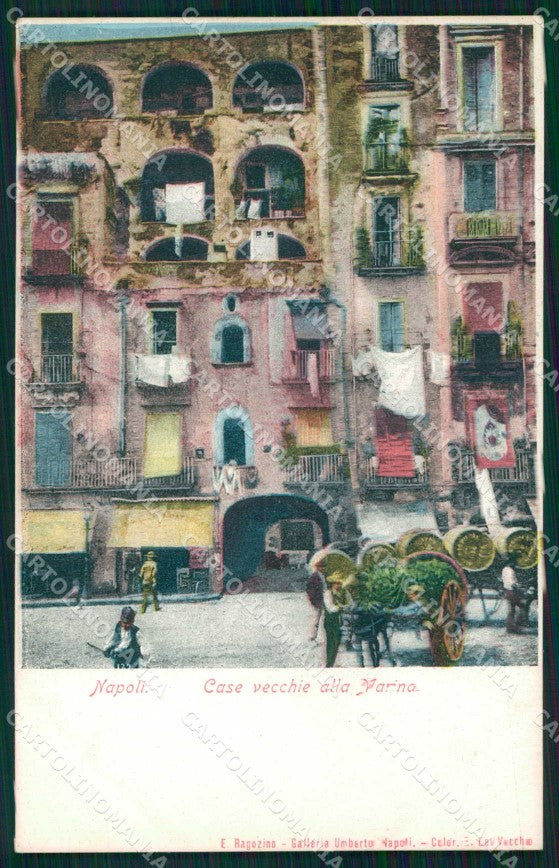 Napoli Città Marina Case Vecchie Ragozino cartolina MX6071 – fronte