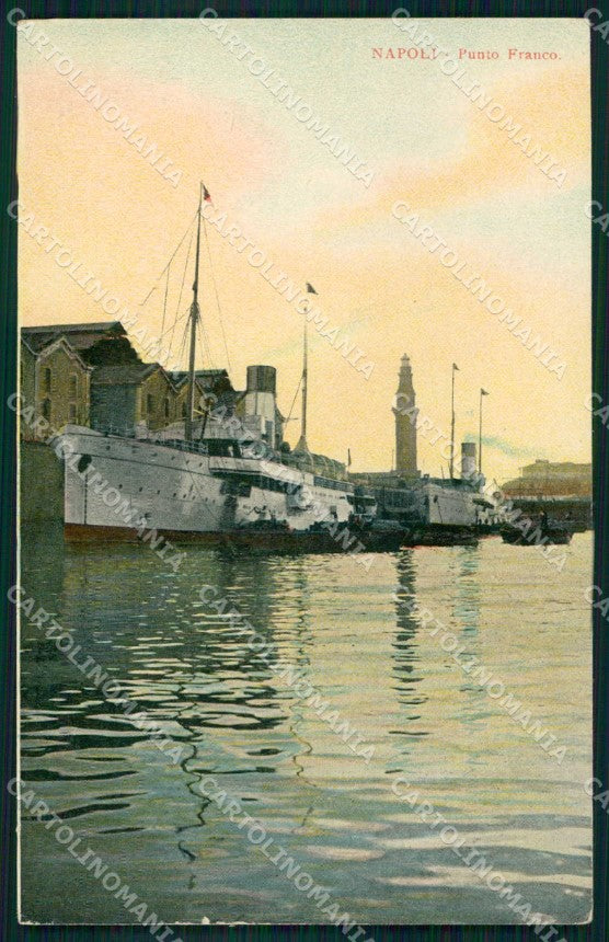 Napoli Città Punto Franco Barche cartolina MX6087 – fronte