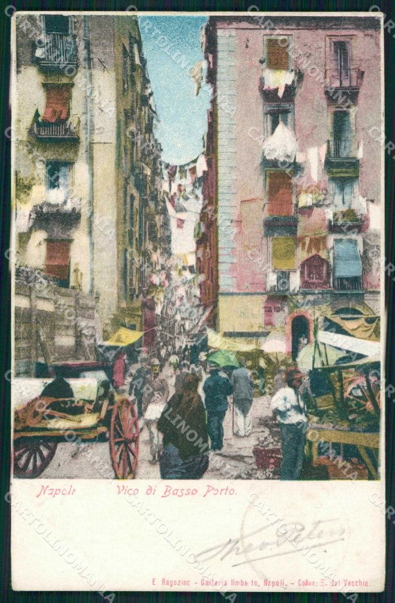 Napoli Città Vico Basso Porto Ragozino cartolina MX6089 – fronte