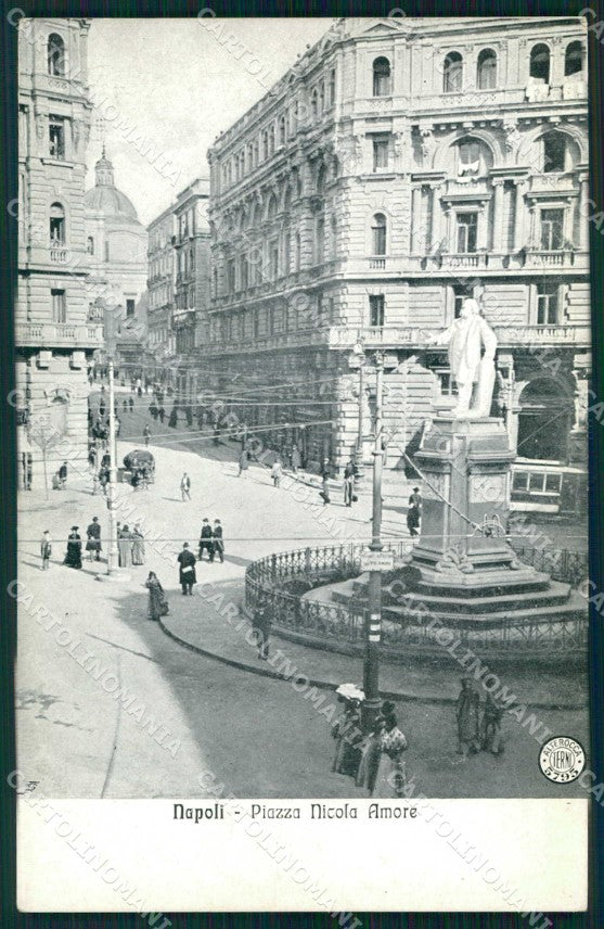 Napoli Città Piazza Nicola Amore Tram Alterocca 5795 cartolina MX6092 – fronte