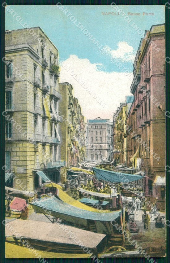 Napoli Città Basso Porto Mercato cartolina MX6099 – fronte