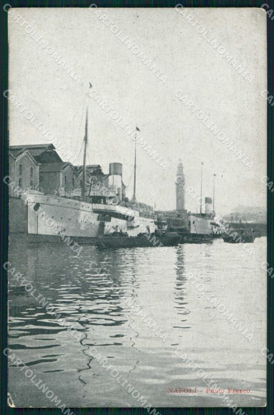 Napoli Città Punto Franco Barche cartolina MX6106 – fronte