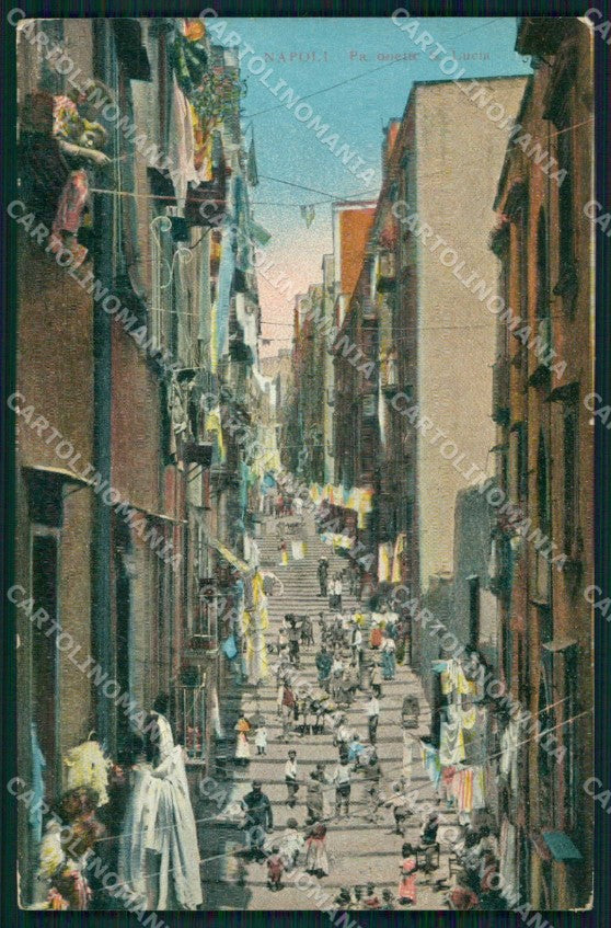 Napoli Città Pallonetto Santa Lucia cartolina MX6107 – fronte