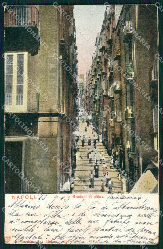 Napoli Città Gradoni Chiaia Trenkler 16978 cartolina MX6115 – fronte