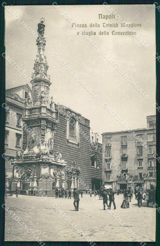 Napoli Città Piazza Trinità Maggiore Guglia Ragozino 22088 cartolina MX6118 – fronte