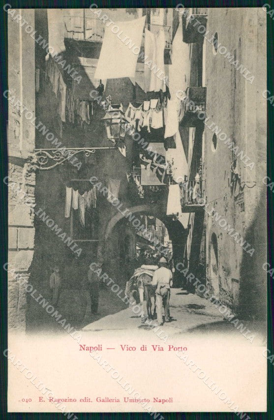 Napoli Città Vico Via Porto Ragozino 4040 cartolina MX6120 – fronte