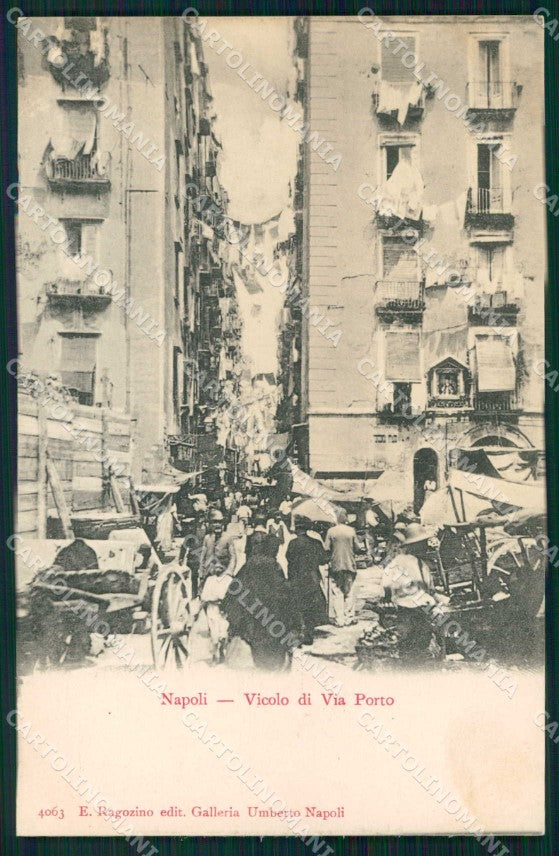 Napoli Città Vico Via Porto Ragozino 4063 cartolina MX6121 – fronte