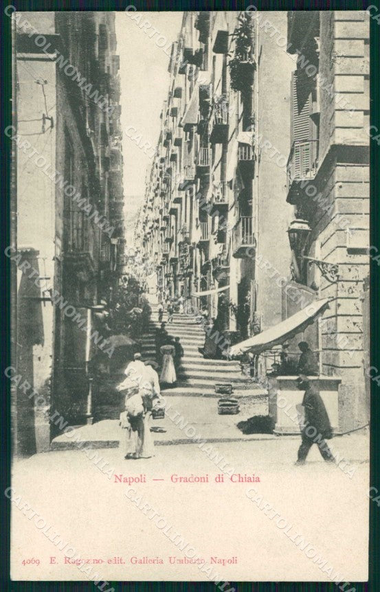 Napoli Città Gradoni Chiaia Ragozino 4069 cartolina MX6122 – fronte