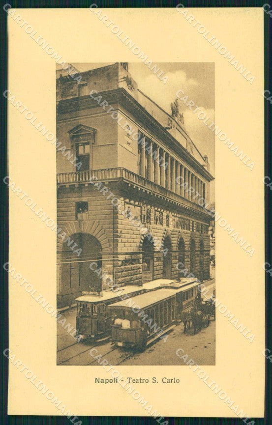 Napoli Città Teatro San Carlo Tram Alterocca 2176 cartolina MX6128 – fronte