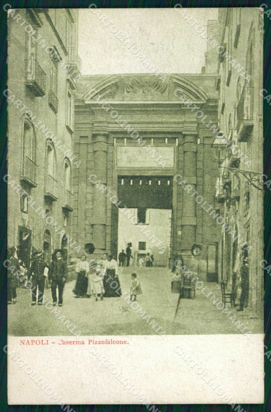 Napoli Città Caserma Pizzofalcone Militari Bersaglieri cartolina MX6129 – fronte