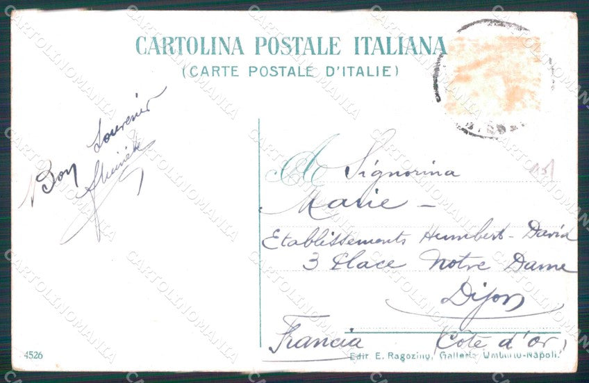 Napoli Città Via Basso Porto Ragozino 4526 PIEGHINA cartolina MX6132 – retro