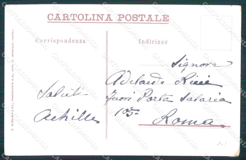 Napoli Città Via Roma cartolina MX6138 – retro