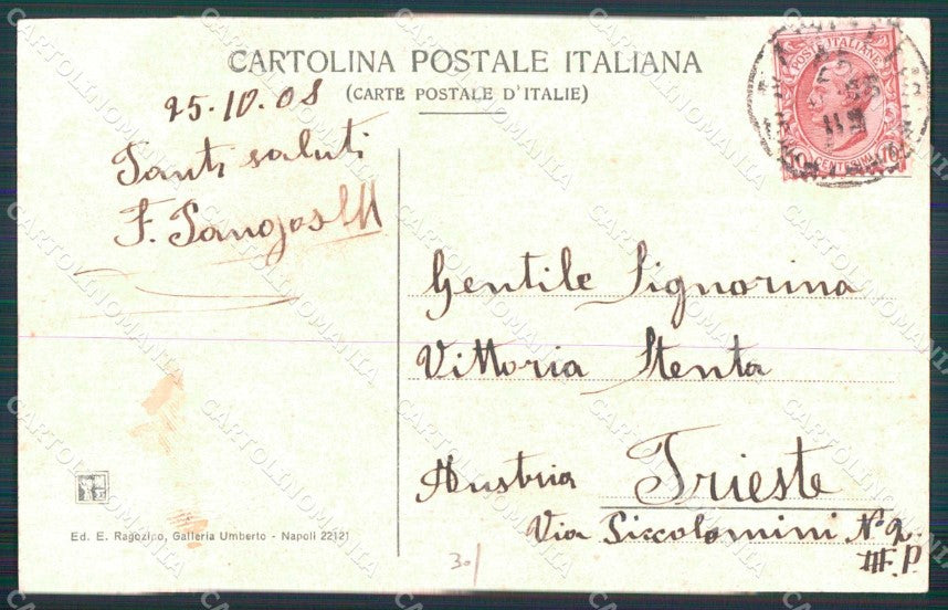 Napoli Città Via Roma Ragozino 22121 cartolina MX6144 – retro