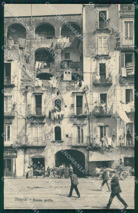 Napoli Città Basso Porto Brunner 8500 cartolina MX6158 – fronte