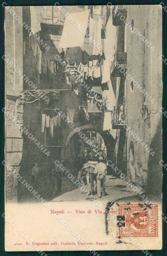 Napoli Città Vico Via Porto Ragozino 4040 cartolina MX6160 – fronte