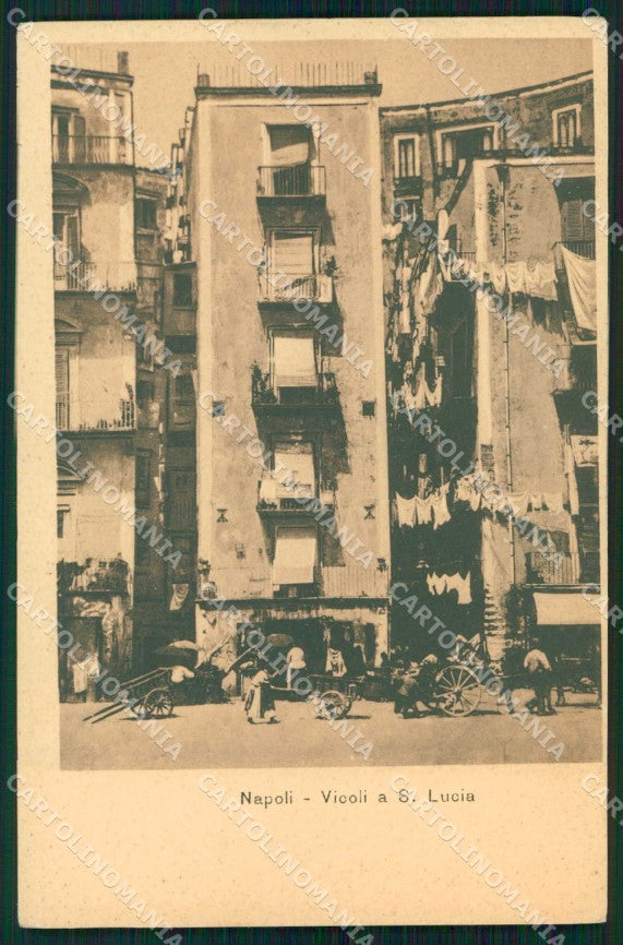 Napoli Città Vicoli Santa Lucia cartolina MX6162 – fronte